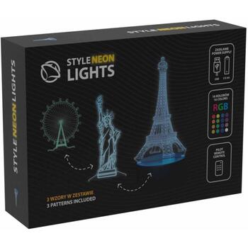 Manta Декоративная лампа SNL125RGB, 5W, 3 узора, 16 цветов, 2м кабель, пульт дистанционного управления, 3xAA (SNL125RGB)