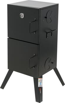 Lund коптильня 99916, 53x51x100 см, сталь, уголь, гриль, копчение, пароварка, термометр, 2 решетки, 2 чаши, 4 ручки (99916)