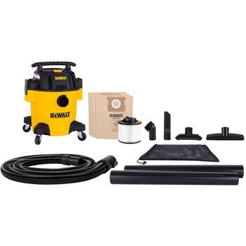 Dewalt DXV20PTA пылесос, 20л, 1050Вт, 210-240В, 15кПа, 37.8л/с, влажная и сухая уборка, функция выдува, сливной порт (DXV20PTA)