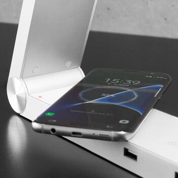 Gastroback Настольная лампа 60000, 120 Вт, 2 USB порта, Qi беспроводная зарядка, 2700-6500 °K, 950 люкс, класс A (60000)