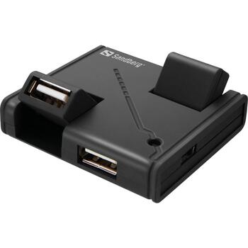 Sandberg USB хаб 133-67, 4 USB A-розетки, 1 mini B-розетка, 480 Mbit/s, USB 2.0, совместим с USB 1.1, 127 устройств (133-67)