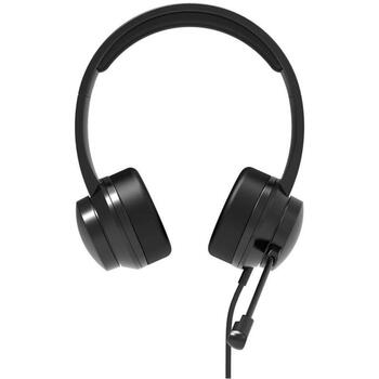 Port Connect austiņas 901605, USB-A, 32 Ohm, 20-20k Hz, 40 mm, stereo, mikrofons, omni, trokšņu slāpēšana, melnas (901605)