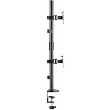 Gembird LCD monitors stiprinājuma roka MA-D2-02, 2 monitori, 17-32'', 9 kg, VESA 75 x 75/100 x 100, melna (MA-D2-02)
