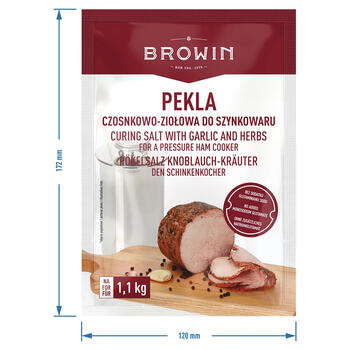 Browin Соль для засолки с чесноком и травами МОДЕЛЬ 410022, 100 г, подходит для варки ветчины (410022)