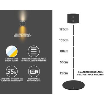 Beper Напольная Лампа P201UTP306, 2,3W, черная, 2 LED лампы, 5 уровней высоты, сенсорный выключатель, регулируемая яркость (P201UTP306)