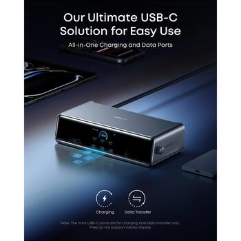Anker Prime док-станция, A83B33A1, 14 портов, 140 Вт, 8K выход, поддержка тройного дисплея (A83B33A1)