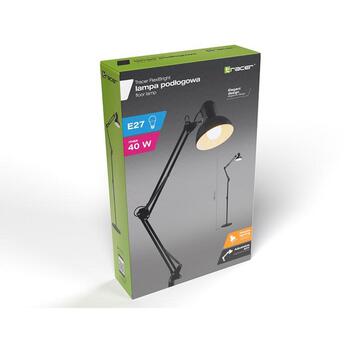 Tracer Напольная Лампа TRAOSW47712, 40W, E27, IP20, 3м кабель, черный, металл, пластик, напольная (TRAOSW47712)