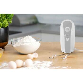 Zelmer ZHM1650 70104925P ручной миксер, 400 Вт, 5 скоростей, турбо, 2 венчика, 2 крюка для теста, нержавеющая сталь (70104925P)