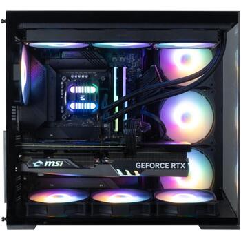 Zalman D40F ATX Mid Tower korpuss, 7x120mm FRGB ventilatori, melns, 410mm VGA, 160mm CPU, ATX/mATX/ITX (D40F BLACK)