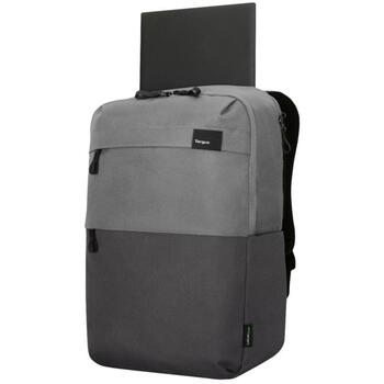 Targus Sagano ceļojumu mugursoma TBB634GL, 39,6 cm, 22 L, melna pelēka, SafePort Sling, RFID kabata, lietus pārsegs (TBB634GL)