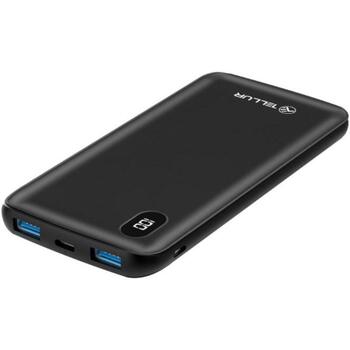 Tellur Power Bank PD100 TLL158231, 10000mAh, 230g, черный, 2xQC3.0 USB, цифровой дисплей, быстрая зарядка (TLL158231)