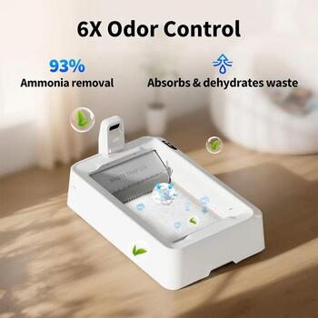 Petkit Crystal Litter Purobot Crystal Duo CR1, 4 maisi, 11kg, 4 paplātes, 4 atkritumu maisi (CR1 Crystal Litter)