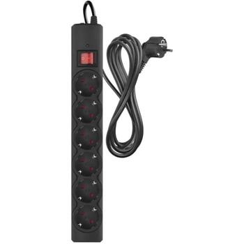Emos Защита от перенапряжения P54219, 3 м, 6 розеток, 10 А, 2300 Вт, защита от детей, подсвеченный выключатель (P54219)