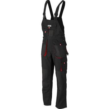 Yato darba kombinezons YT-8033, XL, 188-196 cm, 98-106 cm, 275 g/m², 65% poliesteris, 35% kokvilna, melns un sarkans, 11 kabatas (YT-8033)