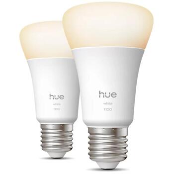 Philips Hue W 1100 A60 2P EU, светодиодная лампа, E27, 9.5 Вт, 1100 лм, 2700K, Bluetooth, Zigbee, 2 шт. (8720169365797)
