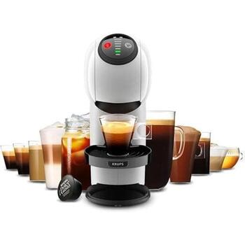 KRUPS капсульная кофемашина Genio S KP243110, 1500W, 15 бар, 0,8 л, белый, автоматическая (KP243110)