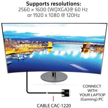 Club3D DVI-D кабель CAC-1220, 10 м, 28AWG, 2560 x 1600@60Hz, 1920 x 1080@120Hz, 24+1, прямой штекер, золотые контакты (CAC-1220)