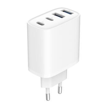 Ładowarka uniwersalna GaN 40W LCD 3xUSB-C 1xUSB-A biała (TA-UC-2A2C-PD40-01-W)