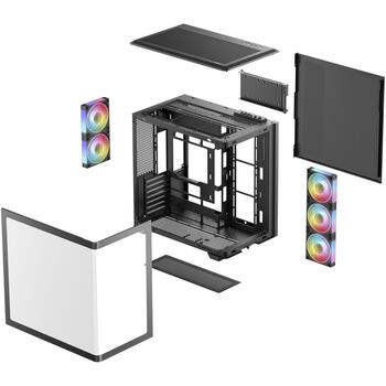 Deepcool корпус CG590U 5F R-CG590U-BKAGA5-G, Midi-Tower, ATX PS2, черный, 7x слот расширения, 1+1x 3.5