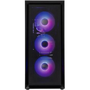 White Shark GCC-2401 Warhead-3 Black, E-ATX Mid Tower korpuss, 4x12cm RGB ventilatori, 5 PCI sloti, USB 3.0, Type-C (WARHEAD-3-B)