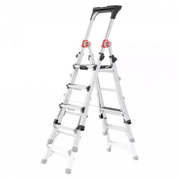 Hailo TopLine TL100 038450100, teleskopiskās kāpnes, 3-5 pakāpieni, 309cm, 150kg, alumīnijs (038450100)