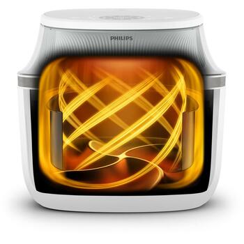Philips karstā gaisa friteris NA331/10, jauda 1700 W, tilpums 6.2 L, 1 kg fritēšanas jauda, LED displejs, 12 programmas (NA331/10)