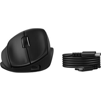 HP эргономичная мышь Tilt 725M BH0Z5AA#ABB, 6000 DPI, 7 кнопок, RF беспроводная + Bluetooth, 2.4 ГГц, 10 м, тихий клик (BH0Z5AA#ABB)
