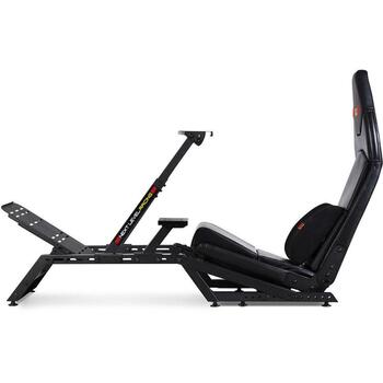 Next Level Racing Spēļu krēsls F-GT NLR-S010, 130 kg, melns, formulu un GT sacīkšu pozīcijas, jostasvietas atbalsts (NLR-S010)