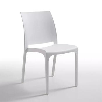 Bica Садовый стул Volga 16300, белый, 46x54x80 см, высота сиденья 44 см, макс. нагрузка 110 кг, полипропилен, стекловолокно (16300)