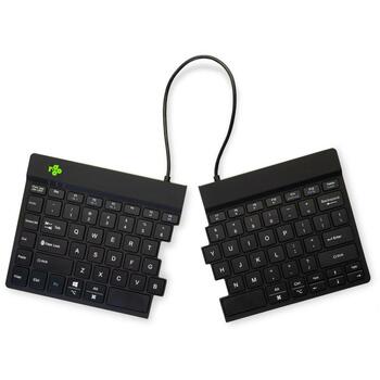 R-Go Tools клавиатура R-GO SPLIT BREAK, беспроводная, Bluetooth 5.0, QWERTY, черная, емкость аккумулятора 500 мАч (RGOSBUSWLBL)