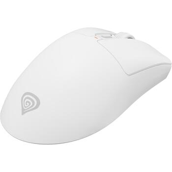 Genesis Zircon 880 NMG-2380, bezvadu optiskā spēļu pele, 12000 DPI, 6 pogas, 2.4 GHz, Bluetooth, USB, balta (NMG-2380)