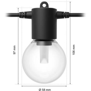Philips Hue Festavia 8721103063731, 21m, 30 LED, 25.6W, 24V, IP65, Zigbee, Bluetooth, черный (8721103063731)