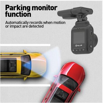 Tellur video reģistrators DC2 TLL711002, 1920 x 1080, GPS, 140°, 1.5