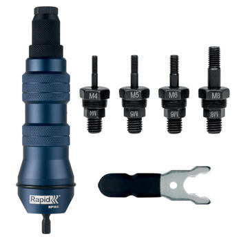 Rapid MultiRiveter RP160 5001483, адаптер для заклепок, M4-M8, 18V, алюминиевый корпус, ключ в комплекте (5001483)