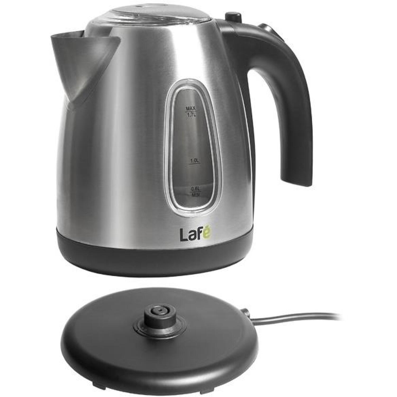 Lafe Электрический чайник CEG003 LAFCZA45008, 2200W, 1.7l, нержавеющая сталь, диск, автоматическое отключение, индикатор включения (LAFCZA45008)
