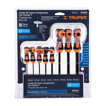Sešstūra atslēgu komplekts 2-10mm ALL-8TMX Truper® (ALL-8TMX)