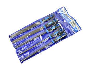 Geko 5pcs komplekts rupjām failēm G40071, 200mm, kvadrāts, plakans, 3 kvadrāti, pusapaļš, apaļš (G40071)