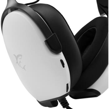 White Shark Наушники FOX-W, 280г, Белый, 1.8м, 32Ω, 20Hz-20KHz, 106dB±3dB, накладные, оголовье, проводные, встроенный микрофон (FOX-W)