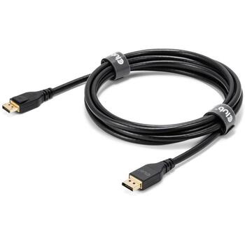 Club3D DisplayPort 2.1 CAC-1093 kabelis 3m, 54Gbps, 8K120Hz, 2160p/4320p, taisns kontakts, melns (CAC-1093)