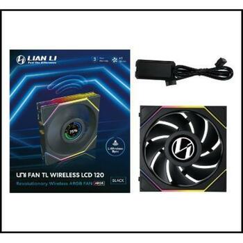 Lian Li Вентилятор для компьютера UNI FAN TL G99.12TLLCD1W1B.00, 120mm, 12V, 2300RPM, 83.4cfm, FDB, RGB, черный (G99.12TLLCD1W1B.00)
