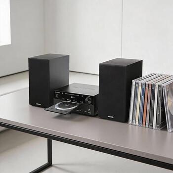 Aiwa MSBTU-550 микро музыкальная система, 50 Вт RMS, Bluetooth 5.0, CD, USB, FM, черный (MSBTU-550)