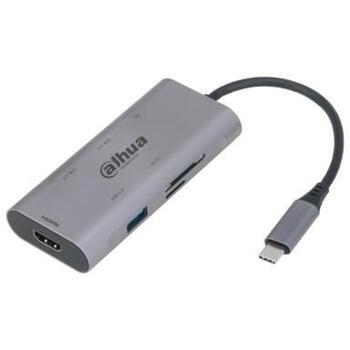 Dahua TC37 адаптер, 1 HDMI, 1 USB-C, 3 USB 3.0, 1 слот для SD-карт, 10 Гбит/с, 100 Вт зарядка (TC37)