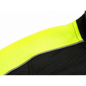 Pesso Hi-vis куртка FL06 FL06_B-S, S, черный/желтый, 155г/м², 100% полиэстер, светоотражатели, молния (FL06_B-S)