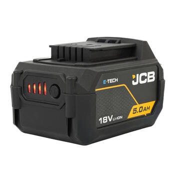 JCB JCB-18LI-5 Professional 18V Li-Ion akumulators instrumentu barošanai 5.0Ah E-TECH augsta veiktspēja dzesēšanas tehnoloģija saderīgs ar JCB 18V instrumentiem (JCB-18LI-5)
