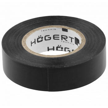 Hogert HT1P281 изоляционная лента, 0.13мм x 19мм x 20м, черная, удлинение 125%, от -20°C до +60°C, водонепроницаемая (HT1P281)
