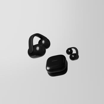 Sony LinkBuds WF-LC900 Clip беспроводные наушники, 9ч, 37ч с зарядным кейсом, Bluetooth 5.3, IPX4, открытый тип (WFLC900B.CE7)