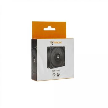 Sbox Вентилятор CF-80/R, 80x80x25mm, 12V, 120mA, 2000rpm, 39,5CFM, 25,9dB, черный, пластик (CF-80/R)