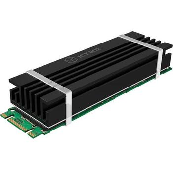 Raidsonic ICY BOX IB-M2HS-70, радиатор для M.2 SSD, 22мм, 70мм, 10мм, черный, алюминиевые ребра, силиконовые термопрокладки (IB-M2HS-70)