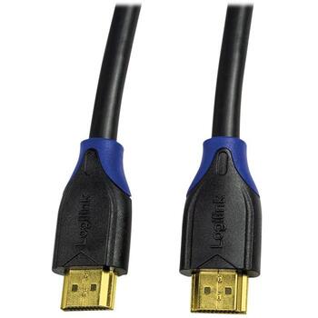 Logilink HDMI кабель CH0066, 10 м, HDMI 2.0, 4096 x 2160 пикселей, 60 Гц, 4K, 3D, Ethernet, позолоченные контакты, черный (CH0066)