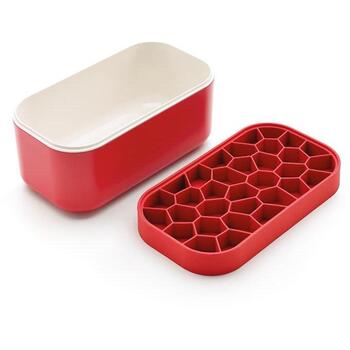 LEKUE форма для льда 880223, 132 кубика, ABS, силиконовая крышка, от -20°C до +80°C, можно мыть в посудомоечной машине (880223)